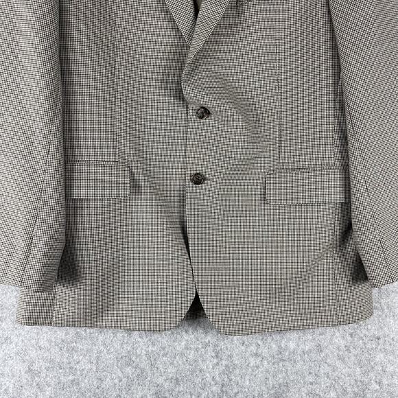 Stafford Year Round Blazer Sport Coat Mens 42R Herringbone Classic Fit Travel - Picture 3 of 16